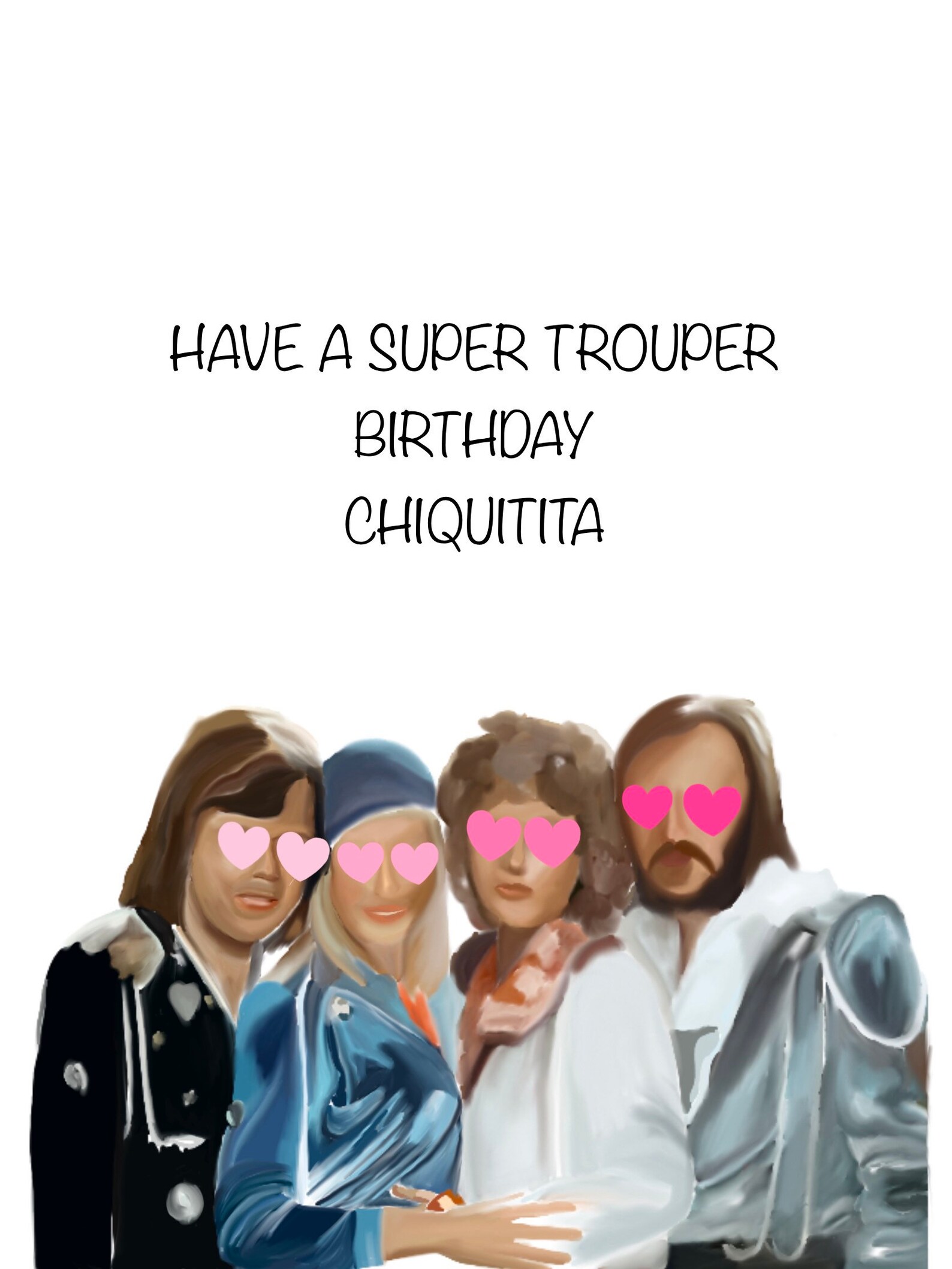 ABBA Birthday card Etsy