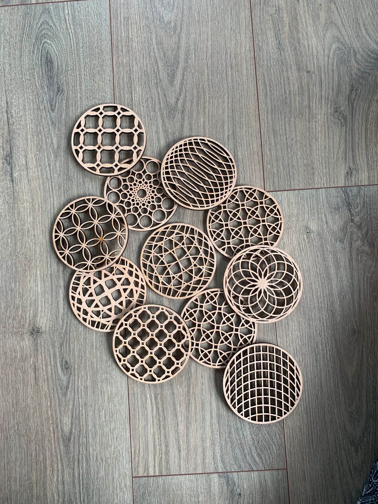 Coaster Circle Style Laser Cut Digital Vector File Dxf Svg Format - Etsy