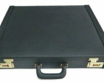 Master Mason Masonic Leather Regalia Case – Blue LINING – Inc Engraved Name Plate - LR059