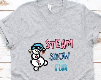STEAM Teacher Tee, Winter Teacher T-shirt