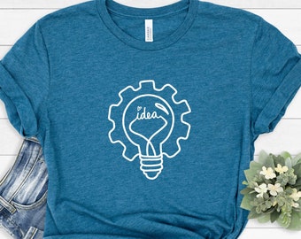 Teacher Tee, STEM Teacher Tshirt, Light Bulb