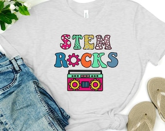 Groovy STEM Rocks T-shirt, Teacher Tee, Back to School