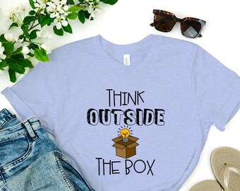 Think Outside The Box Shirt, Teacher Tee, STEM, Teacher Tshirt