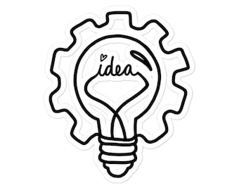 STEM Idea Light Bulb Sticker, Science Teacher Gift