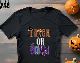 Halloween Teacher T-shirt, STEM Trick or Treat Tee