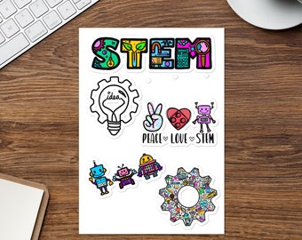 STEM Sticker Sheet, Teacher Stickers