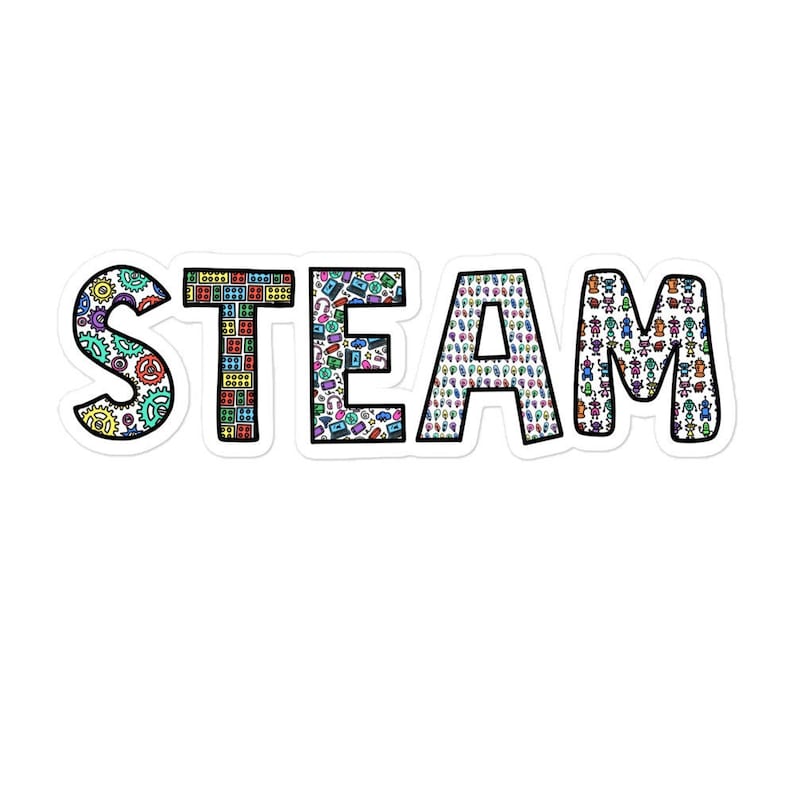 Sticker Steam Out STEAM Doodle STEAM Sticker Teacher Sticker - Etsy