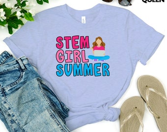 STEM Girl Summer T-Shirt, Teacher on Break, Schools Out