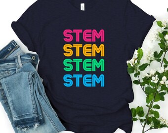 Neon STEM Teacher T-shirt, Makerspace Tee
