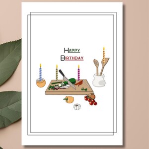 Geburtstagskarte A5 | Professioneller Druck | Kochen Geburtstagskarte, Kochliebhaber Geburtstagskarte, Kochliebhaber Geburtstagskarte, Food Themed Karte