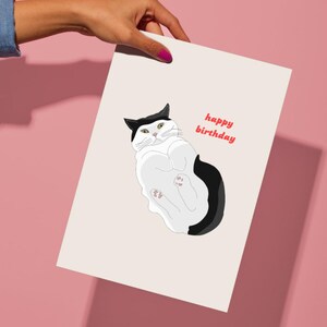 carte d'anniversaire de chat | Impression professionnelle | Carte d'anniversaire pour amoureux des chats, carte d'anniversaire sur le thème des chats, carte de chat, carte d'anniversaire pour amoureux des chats, drôle