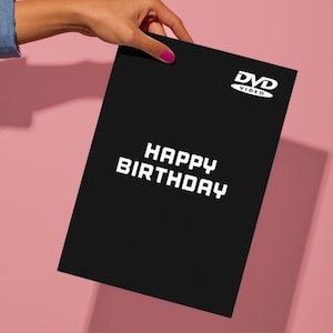 Zabawna karta z logo wygaszacza ekranu DVD A5 | Profesjonalny wydruk | Karta z pozdrowieniami z lat 90., Karta dla dzieci z lat dziewięćdziesiątych, Stara karta urodzinowa. Zabawna karta urodzinowa