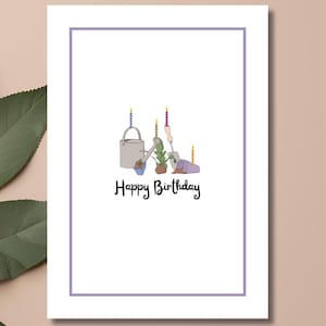 Carte d'anniversaire jardinage A5 | Impression professionnelle | Carte d'anniversaire de jardin, carte d'anniversaire de jardinier, carte d'anniversaire d'amant de jardin, Greenfingers