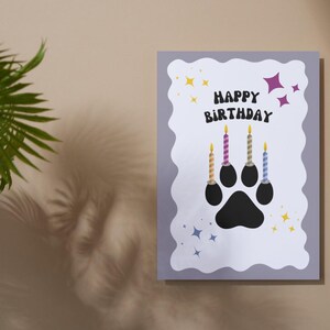 Tarjeta de cumpleaños para amantes de los animales A5 / Impresión profesional / Tarjeta de cumpleaños con huella de pata, tarjeta de cumpleaños para amantes de los animales, tarjeta de cumpleaños para veterinario, animal