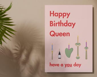 de soins de la peau A5 | Impression professionnelle | Carte d'anniversaire esthéticienne, carte d'anniversaire femme dorlotée, carte d'anniversaire journée spa, carte offrez-vous