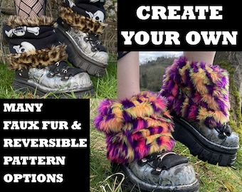 Custom Faux Fur Ankle Warmers / Shoe Topper Accessories