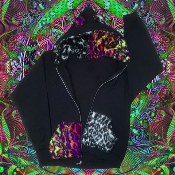Custom Cat Ear Faux Fur Zip up Jacket - Etsy