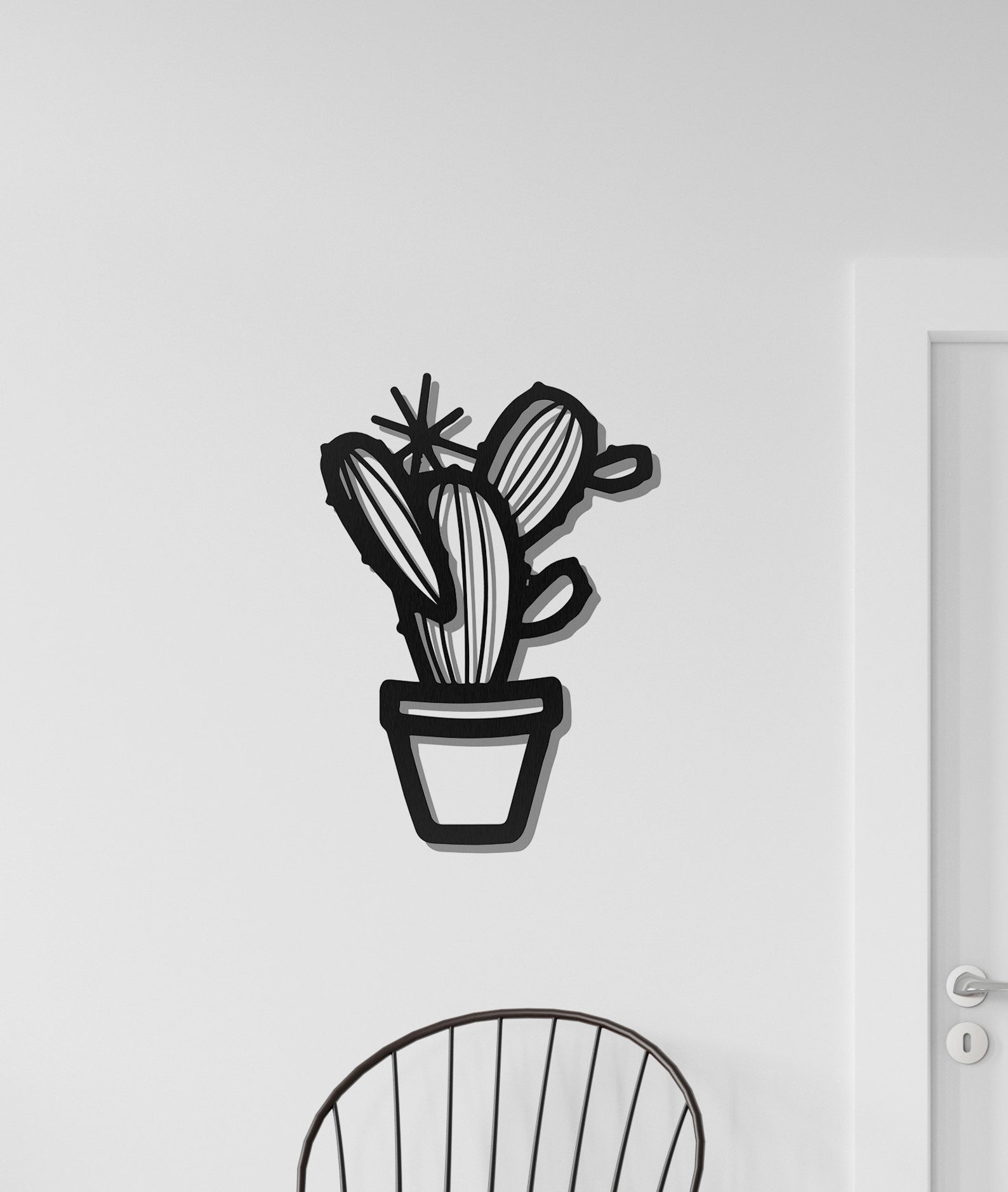 Cactus Metal Wall Art Metal Wall Decor Cactus Decor Wall Etsy