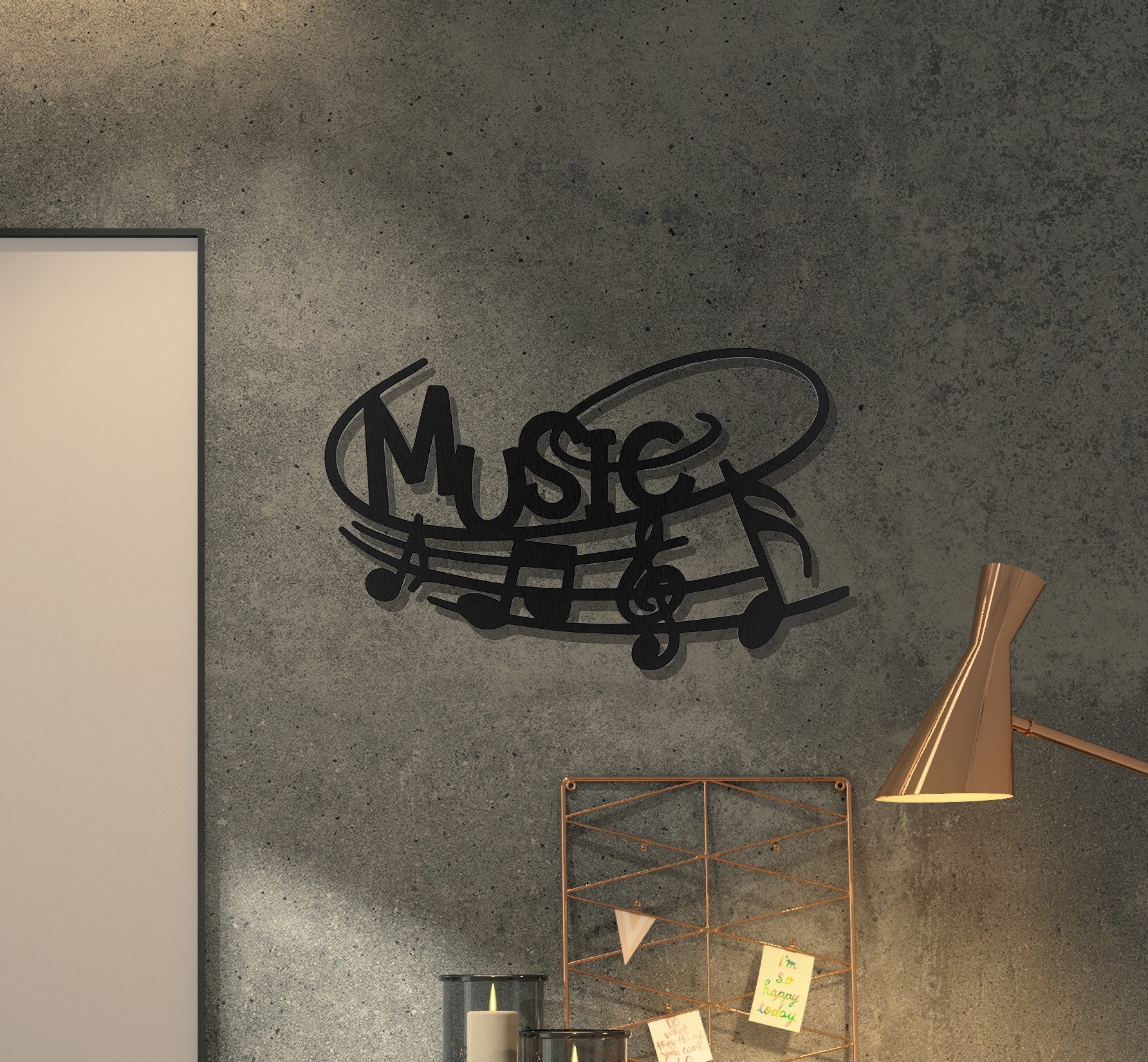 Metal Music Wall Art, Metal Wall Decor, Metal Music Notes, Metal Wall