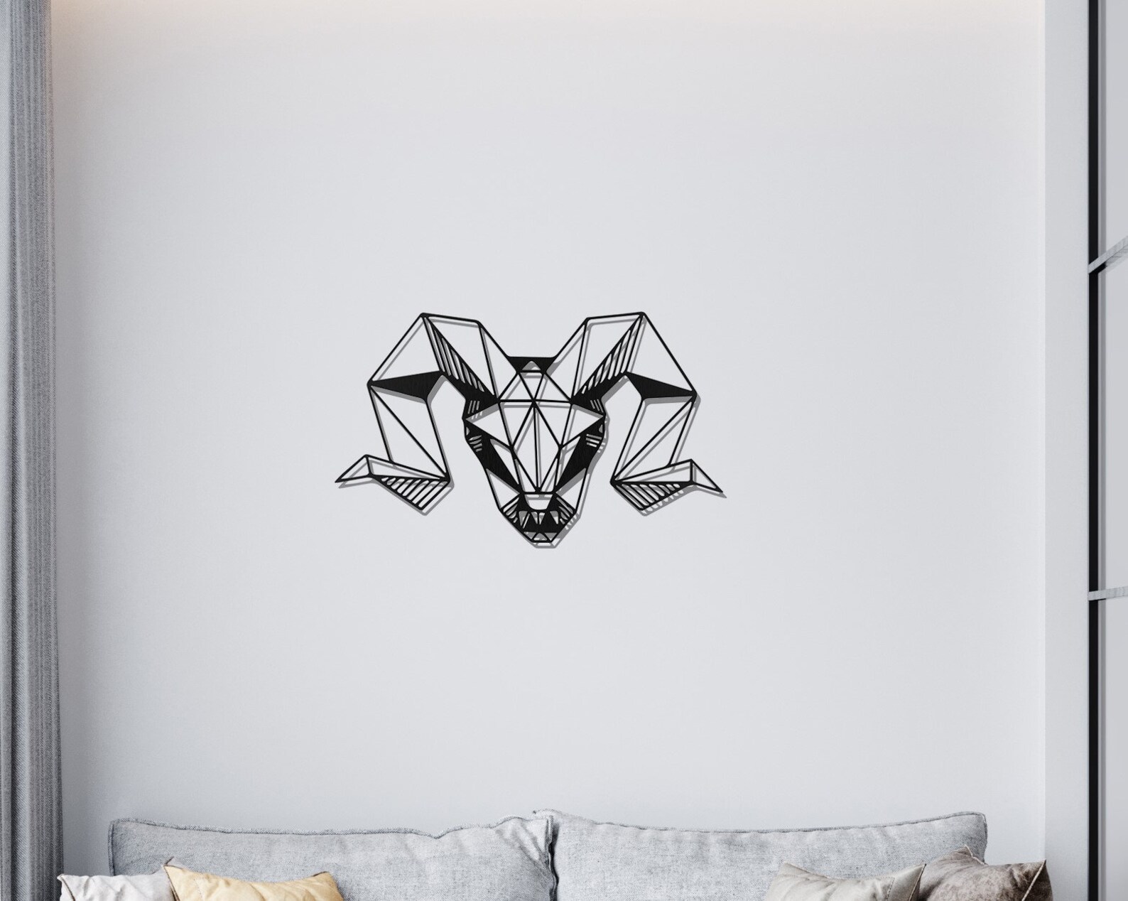 Metal Goat Wall Art, Metal Goat Wall Decor, Geometric Goat Wall Decor, Wall Hangings, Metal Art