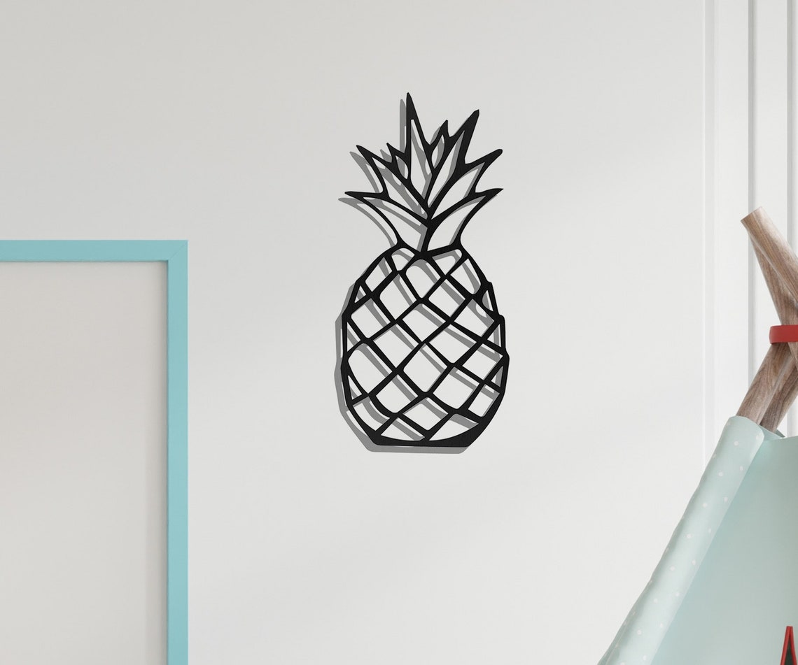 Pineapple Metal Wall Art Metal Pineapple Wall Decor Living Etsy