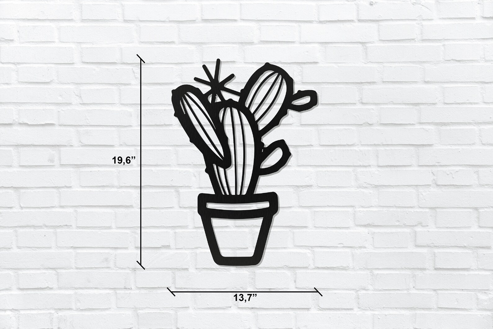 Cactus Metal Wall Art Metal Wall Decor Cactus Decor Wall Etsy