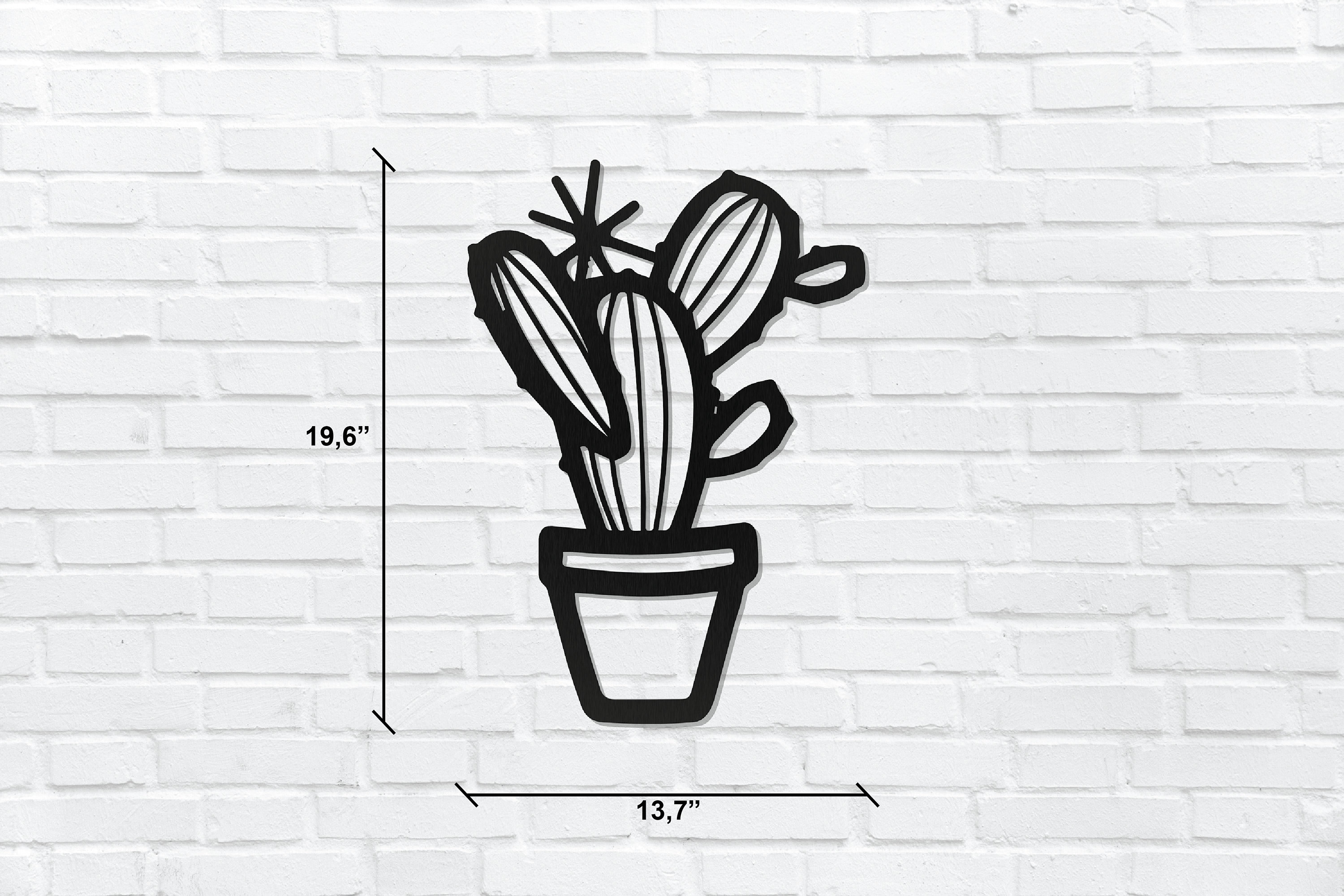 Cactus Metal Wall Art Metal Wall Decor Cactus Decor Wall Etsy