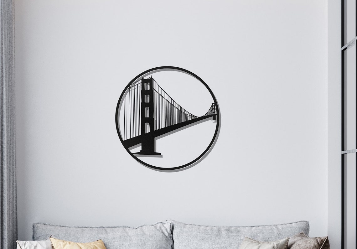Golden Gate Bridge Wall Art Metal Wall Decor San Francisco Etsy