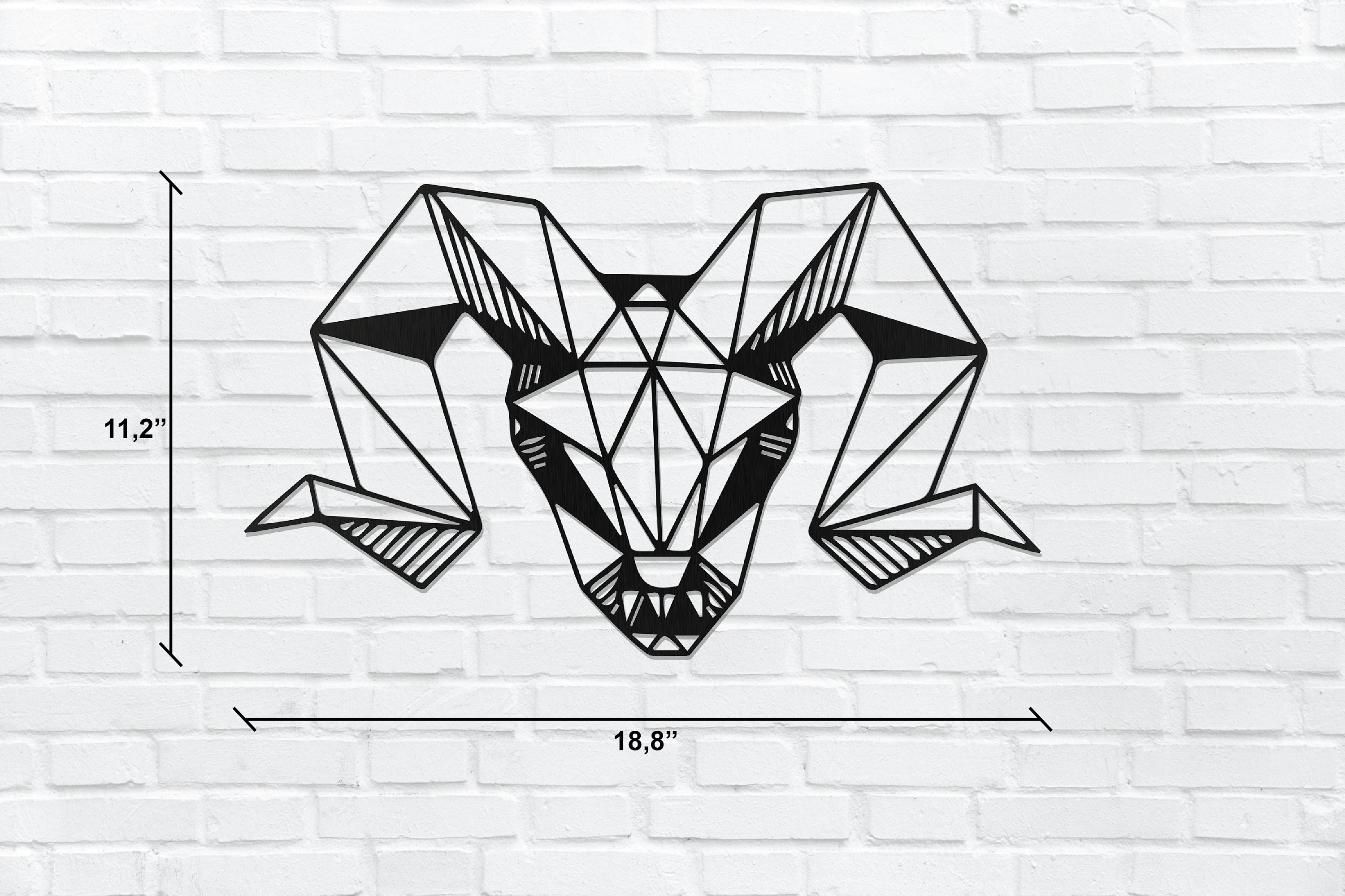 Metal Goat Wall Art, Metal Goat Wall Decor, Geometric Goat Wall Decor, Wall Hangings, Metal Art