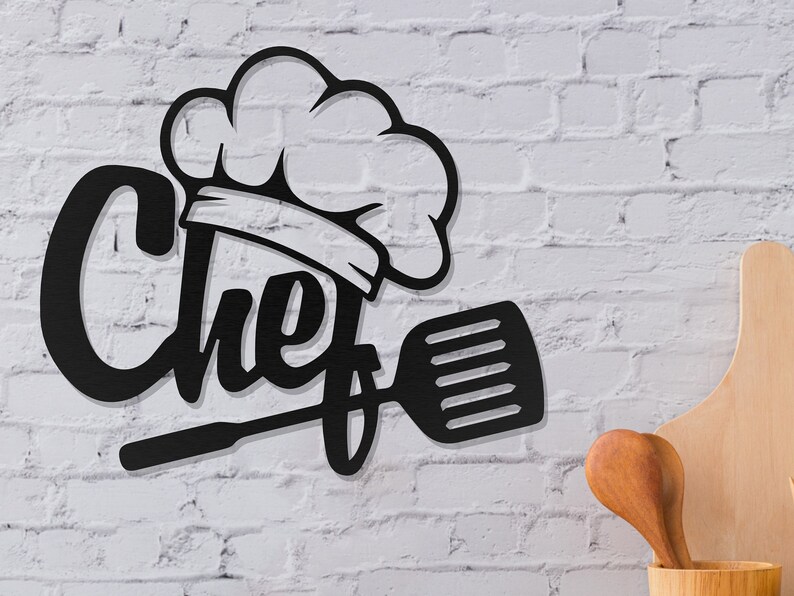 Chef Metal Wall Art, Kitchen Wall Art, Metal Wall Art, Wall Hangings