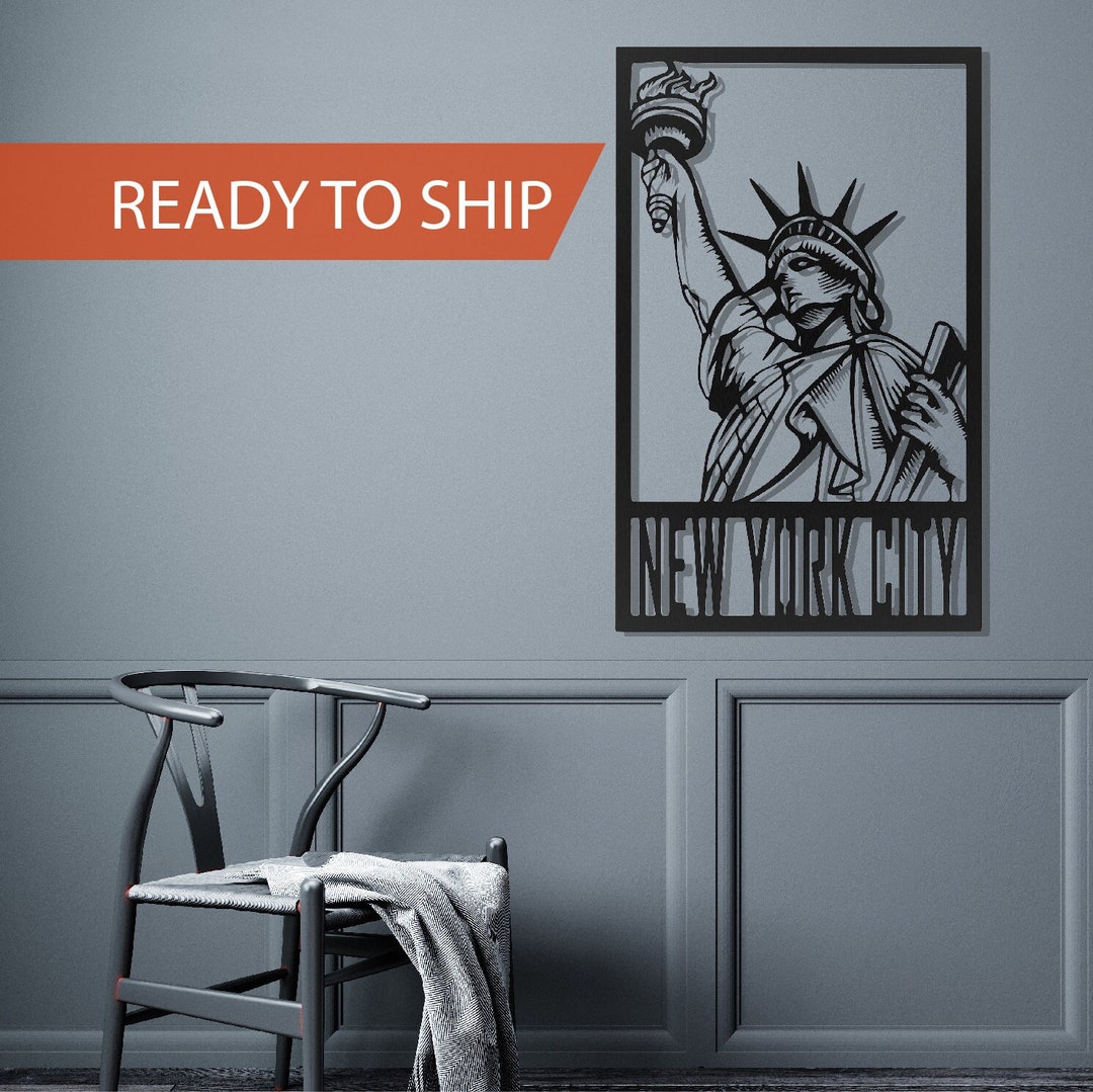 Metal Statue of Liberty Art, Metal Wall Decor, Metal Wall Art, Wall