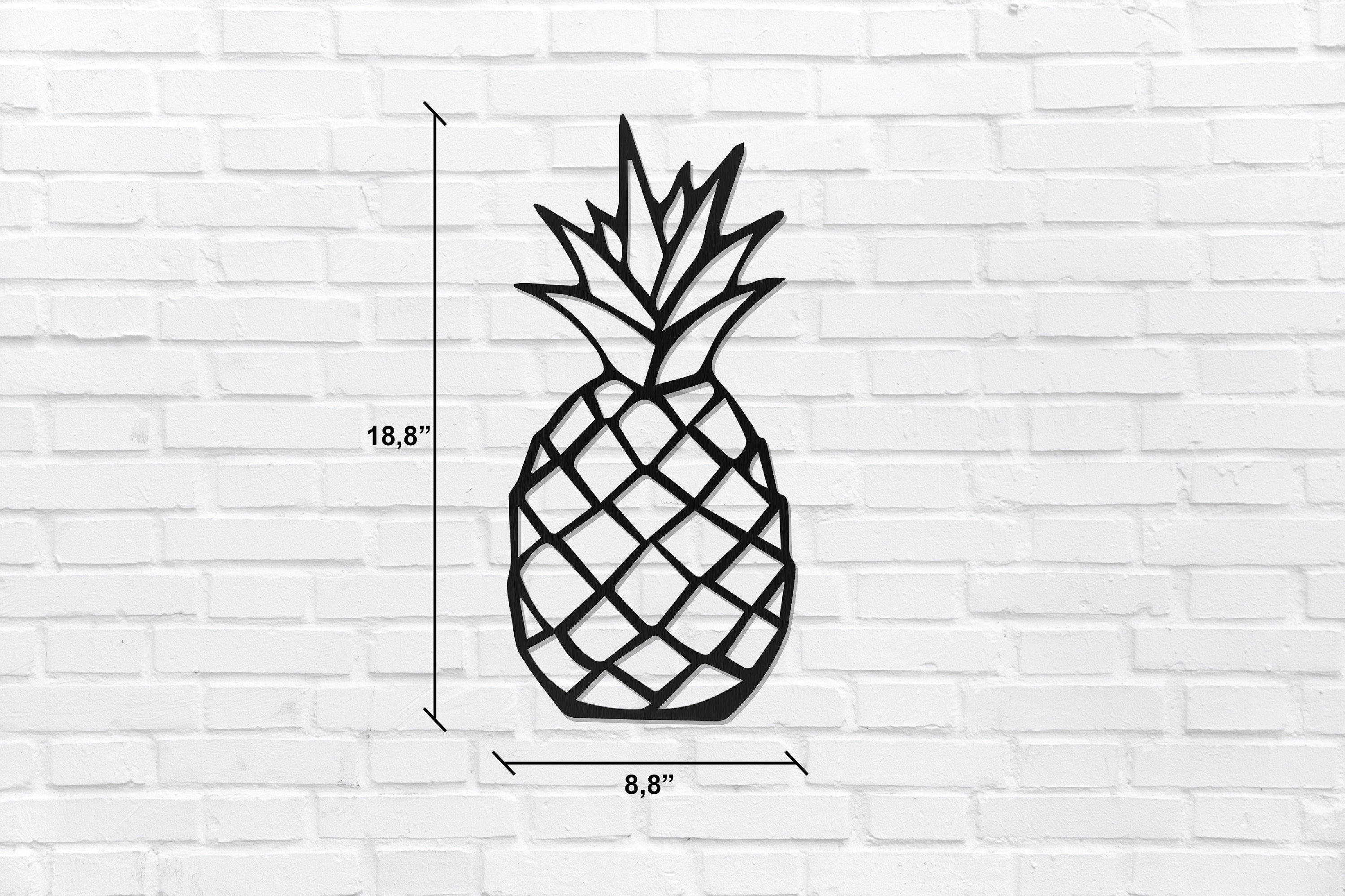 Pineapple Metal Wall Art Metal Pineapple Wall Decor Living Etsy