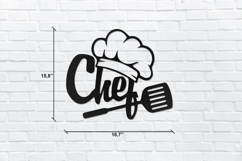 Chef Metal Wall Art, Kitchen Wall Art, Metal Wall Art, Wall Hangings