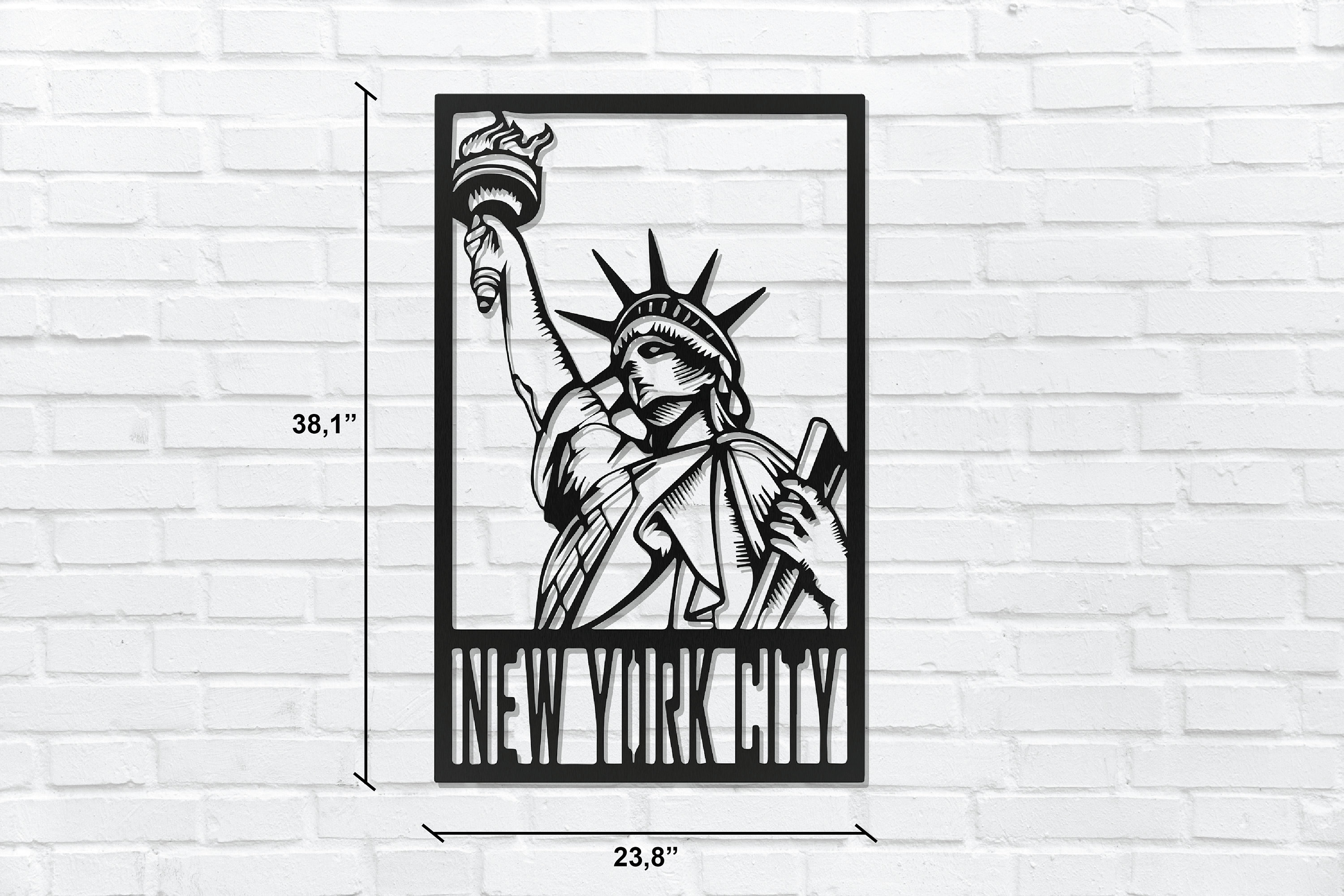 Metal Statue of Liberty Art Metal Wall Decor Metal Wall Art Etsy
