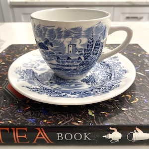 Countryside Enoch Wedgewood Ivory Blue English Teacup