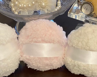 The Pearl Collection…HandMade Powder Puffs...Pick a Color... Powder Puffs 4 inch…Perfect to use with My Body Powder...by Body Bloomer