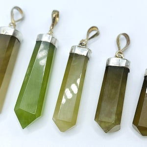 5 Pieces Beautiful Hydro Grassolar  Pendants Sterling With 925 Silver