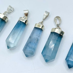 21 Grams Beautiful Fluorite  Pendants Sterling With 925 Silver
