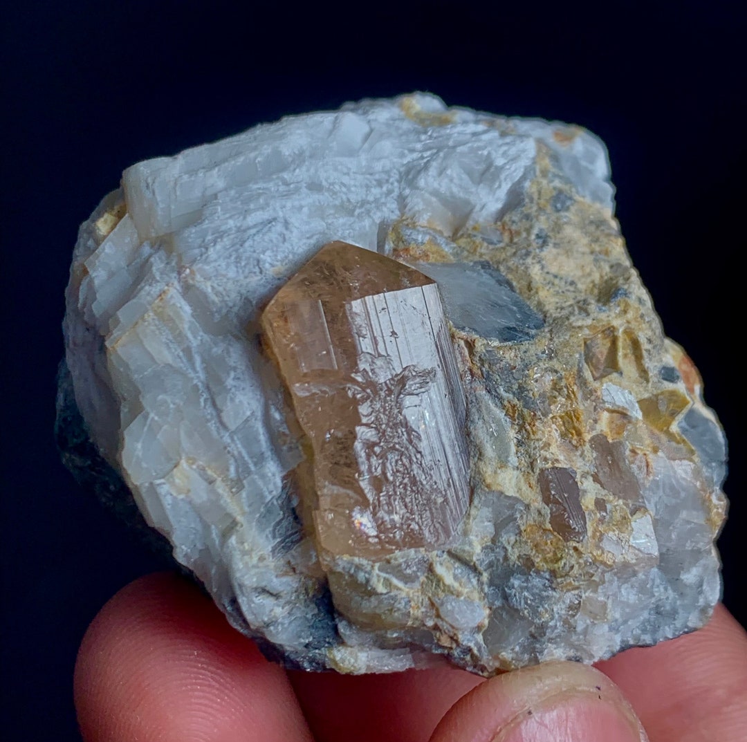 Topaz Matrix Natural Topaz Crystal on Matrix Specimen, Katlang Pakistan (84 Gram) - Etsy