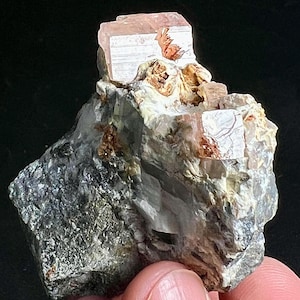 82 Gram Natural Rare Topaz Crystal on Matrix Specimen from Katlang   Natural Mineral, Topaz Specimen From Pakistan