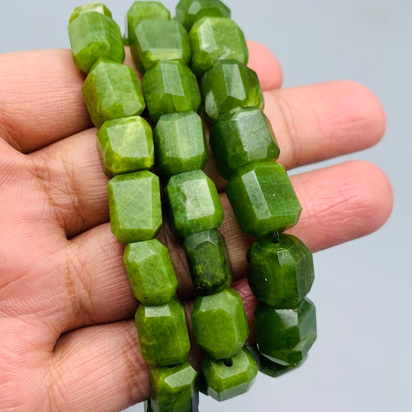 15 Pieces Beautiful  Tremolite Drilled Beads Bracelet