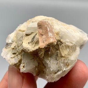 58 Gram Natural Rare Topaz Crystal on Matrix Specimen from Katlang   Natural Mineral, Topaz Specimen From Pakistan