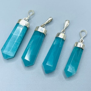 4 Pieces  Beautiful Hemimorphites /Smithsonite   Pendants Sterling With 925 Silver