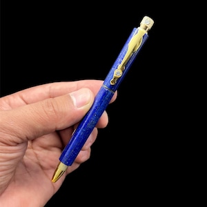 Beautiful Lapis lazuli Blue Ink Pen Combine Hand Made From Afghanistan