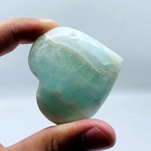 106 Grams Beautiful Caribbean Calcite Heart Shape