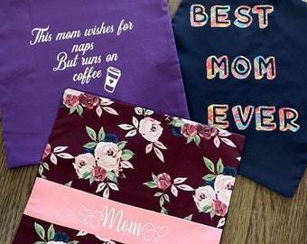 Personalized Mom Pillow, Handmade Mother's Day Gift (12x13)