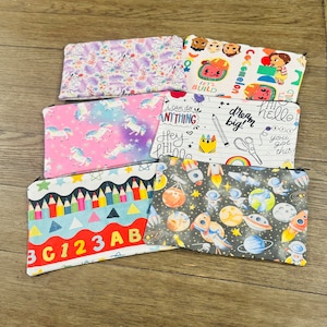 girl Zipper pouch | unicorn pouch | pencil pouch | kids pouch | unicorn zipper pouch | unicorn coin pouch | school supplies | pencil bag