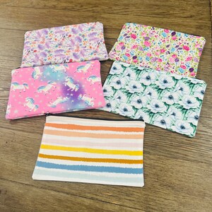 Unicorn zipper pouch | pencil case | floral zipper pouch | seasonal pouch | gift for kids | school supplies | travel zipper pouch for kids