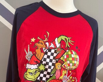 Christmas t-shirt | Christmas wear | Holiday wear | adult light weight top for holiday | red shirt | Christmas mood | long sleeve shirt