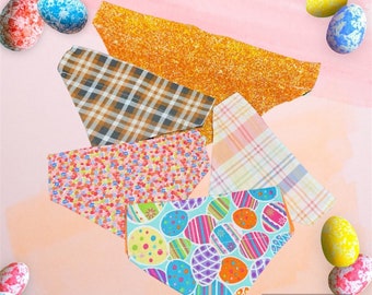 Easter Dog Bandana | slip-on dog bandana | over the collar pet neckwear | holiday dog bandana | spring dog bandana | dog bandana